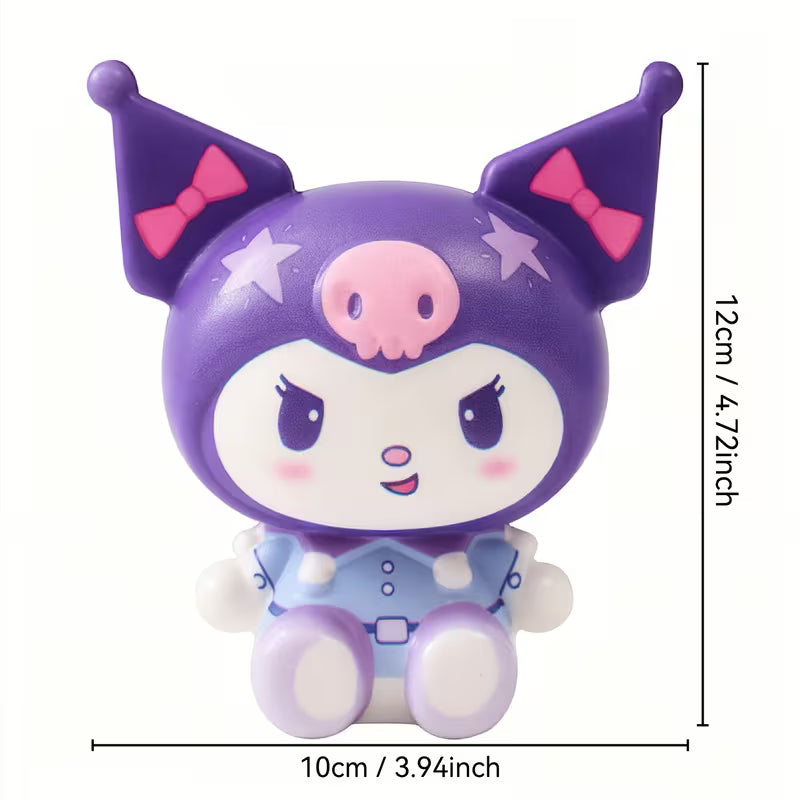 Kuromi Squeeze Figure, Soft Elastic Sensory Fidget Toy, Stress Relief Squeeze Toy, Random Color & Style, Party Favor Classroom Reward for Boys Girls, Age 3+