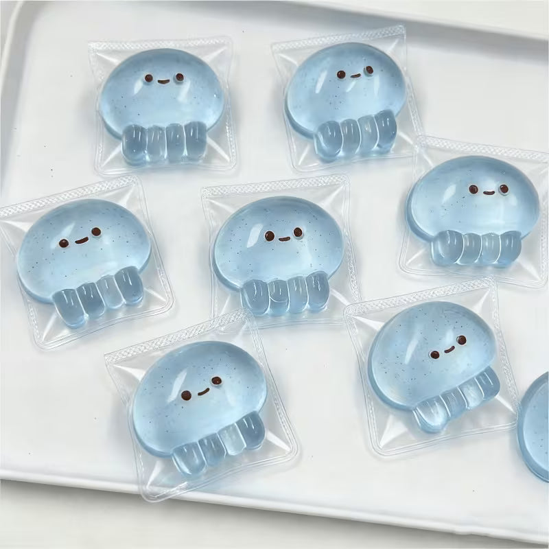 Taba Jellyfish Squishy Fidget Toy, Soft TPR Anxiety Relief Squeeze Toy, Desk Accessory & Holiday Party Gift, 1PC Random Color