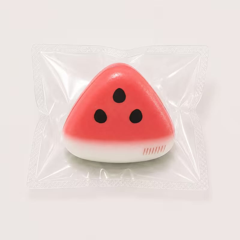 Watermelon Squeezing Fidget Toy, Soft Stress Relief Squishy Toy, Holiday & Classroom Reward Toy, Random Color