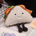 20cm Triangle Sandwich Bread Plush Toy, Cute Bakery Food Stuffed Pillow, Soft Short Plush Bag Charm Gift