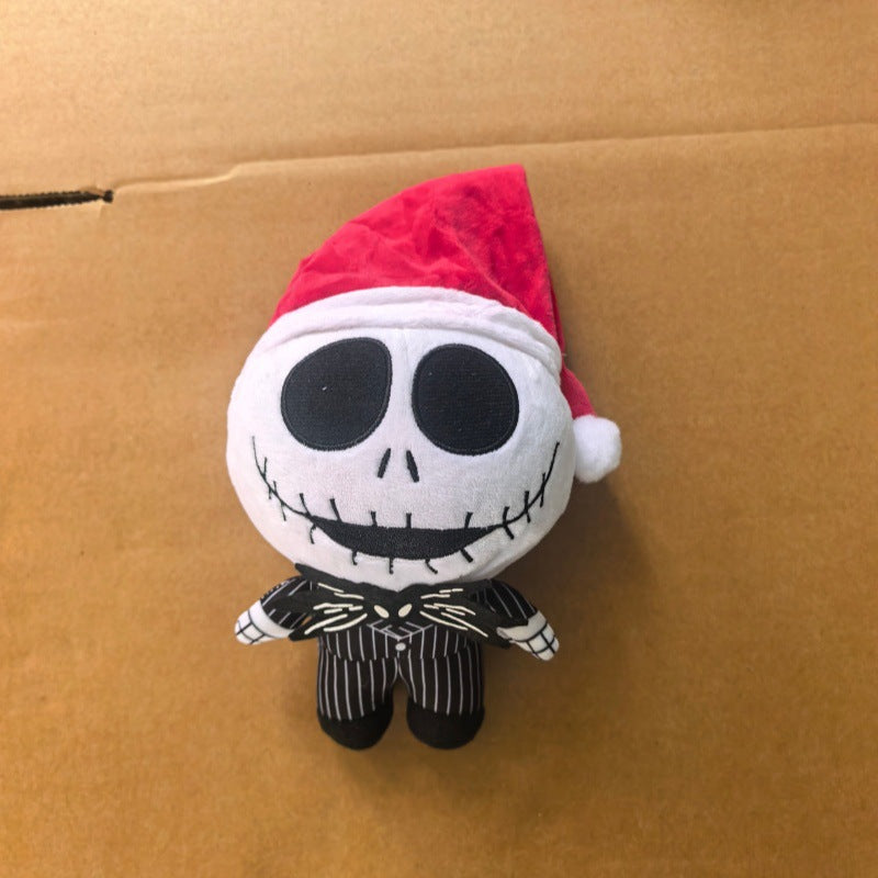 Halloween Horror Skeleton Plush Doll, Soft Crystal Short Velvet Stuffed Figure, Spooky Decor for Holiday Party