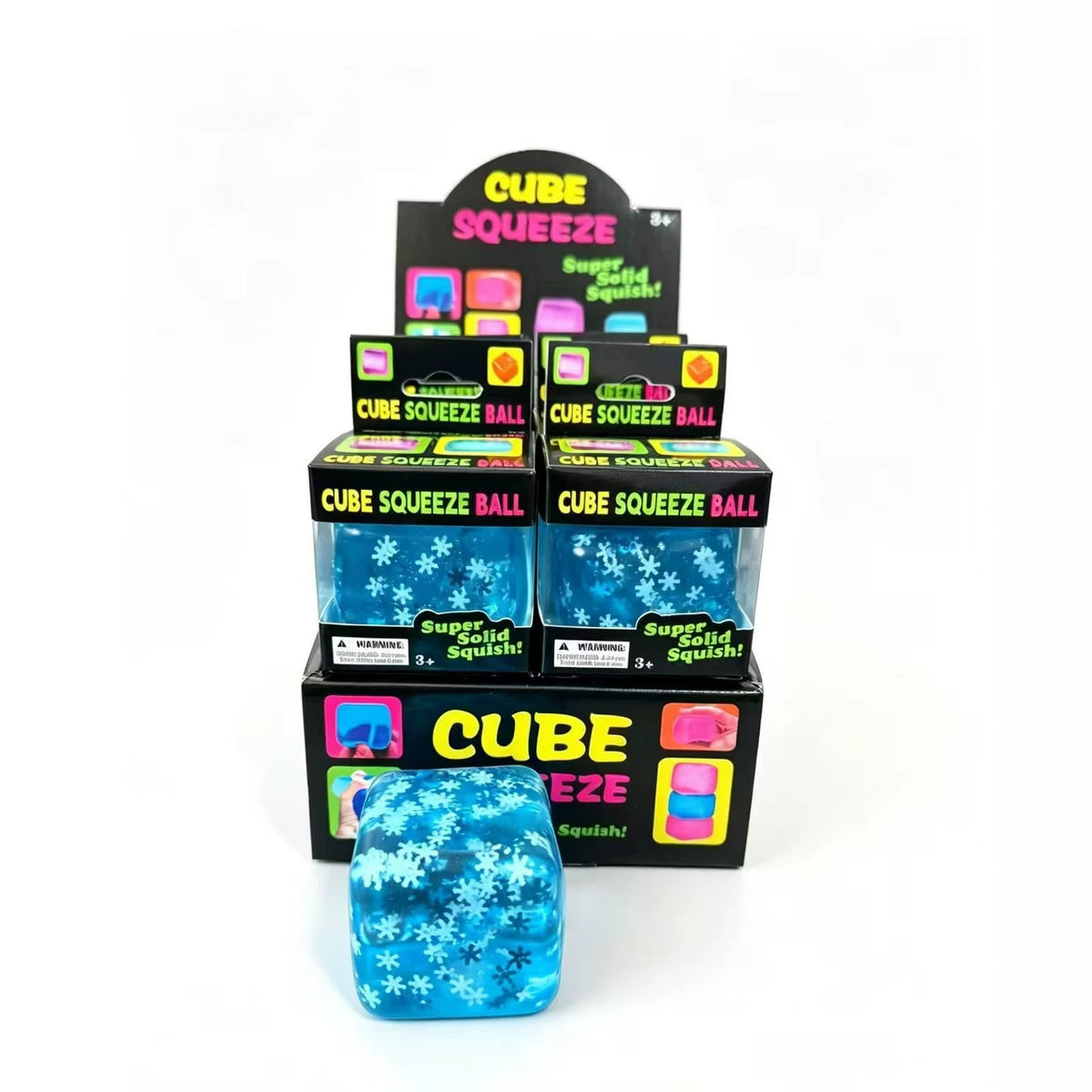 Ice Cube Squishy Toy, Slow Rebound TPR Fidget Toy, Cute High Aesthetic Stress Relief Squeeze Toy for All Ages, PVC Packaged