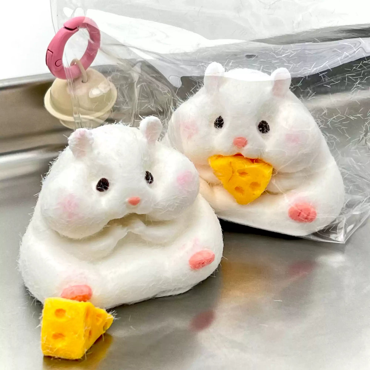 Slow Rebound Dry Mud Squishy, Cheese Hamster Silicone Fidget Toy, Food Grade Silicone Stress Relief Squeeze Toy, Viral Sensory Toy
