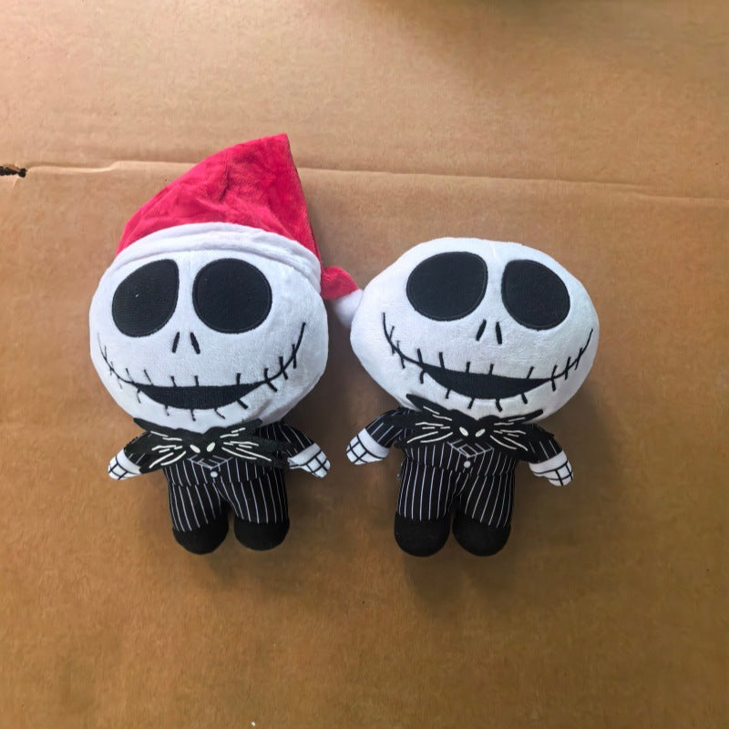 Halloween Horror Skeleton Plush Doll, Soft Crystal Short Velvet Stuffed Figure, Spooky Decor for Holiday Party