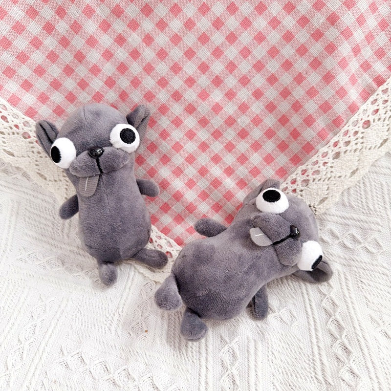 Ugly Cute Chihuahua Plush Keychain, Adorable Puppy Stuffed Bag Pendant, Soft Short Plush Doll Charm for Gift