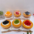 12pcs Cute Fruit Tart Squishy Toy, Realistic Food EVA Slow Rebound Fidget Toy, Creative Stress Relief Squeeze Toy for Kids Aged 7-14
