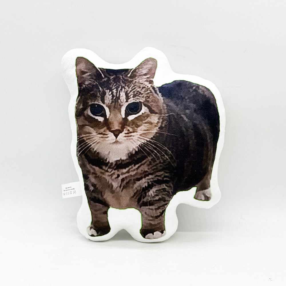 Weird Abstract Cat Plush Pillow, Funny Ugly-Cute Meme Stuffed Doll, Soft Short Plush Irregular Decor Toy
