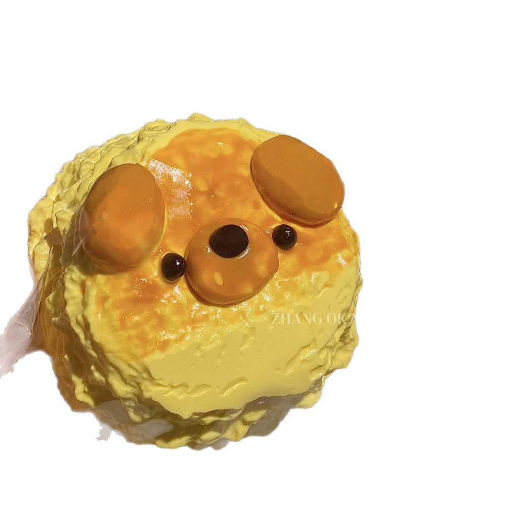 Dog Toast Squishy Toy, Food Grade Silicone Fidget Toy, Cute Ins Style Food Shaped Stress Relief Squeeze Toy for Teens Adults