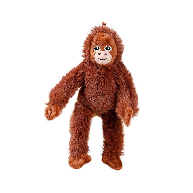 Cute Monkey Gorilla Plush Keychain, Soft Short Plush Stuffed Bag Pendant, Lovely Animal Doll Gift for Kids
