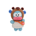 Handmade Crochet Clown Fish Plush Keychain, Cute Cartoon Yarn Woven Bag Pendant, Small Stuffed Animal Desktop Ornament