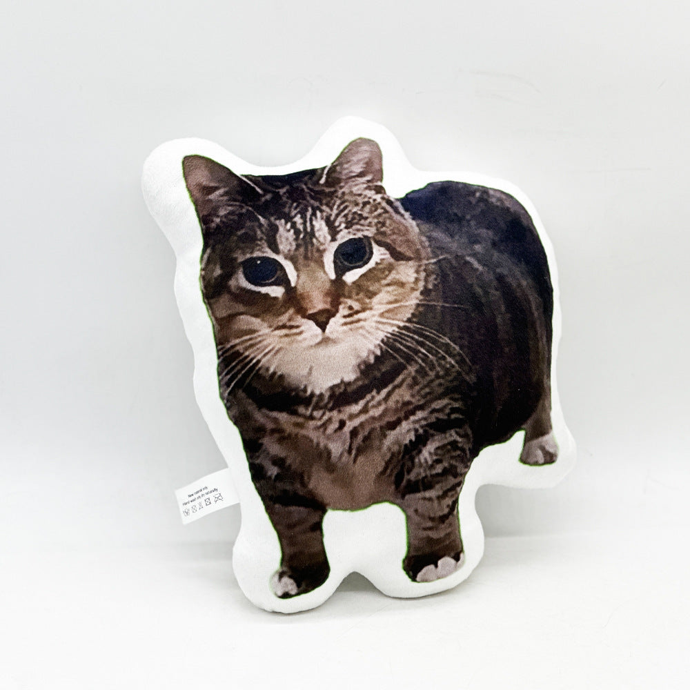 Weird Abstract Cat Plush Pillow, Funny Ugly-Cute Meme Stuffed Doll, Soft Short Plush Irregular Decor Toy