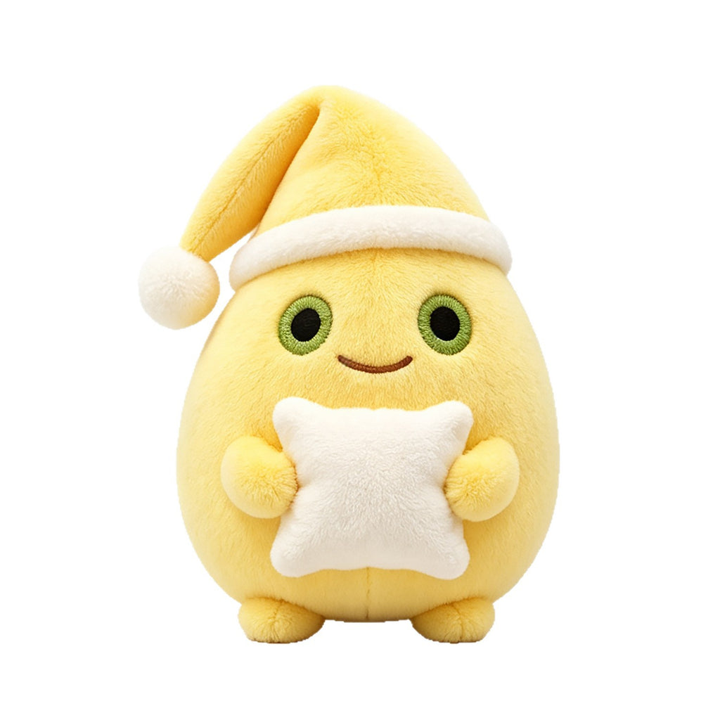 10cm Cute Egg Themed Plush Keychain, Soft Crystal Fleece Stuffed Pillow, Healing Cartoon Bag Pendant Gift