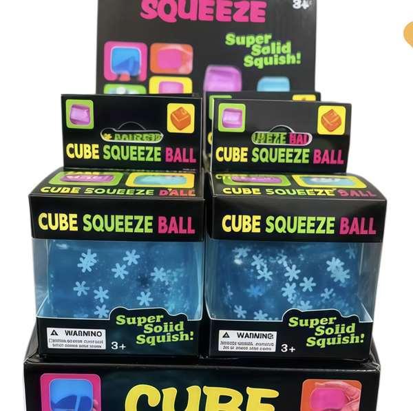 Ice Cube Squishy Toy, Slow Rebound TPR Fidget Toy, Cute High Aesthetic Stress Relief Squeeze Toy for All Ages, PVC Packaged