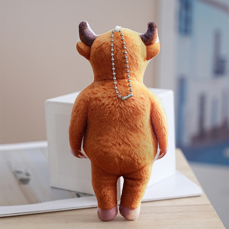 15cm Ugly Cute Abstract Cow Plush Doll, Funny Short Plush Stuffed Animal Toy, Novelty Gift & Party Throw Decor