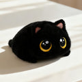 15cm Chubby Lying Cat Plush Toy, Black / Calico / Siamese Kitten Stuffed Doll, Soft Short Plush Comfort Toy
