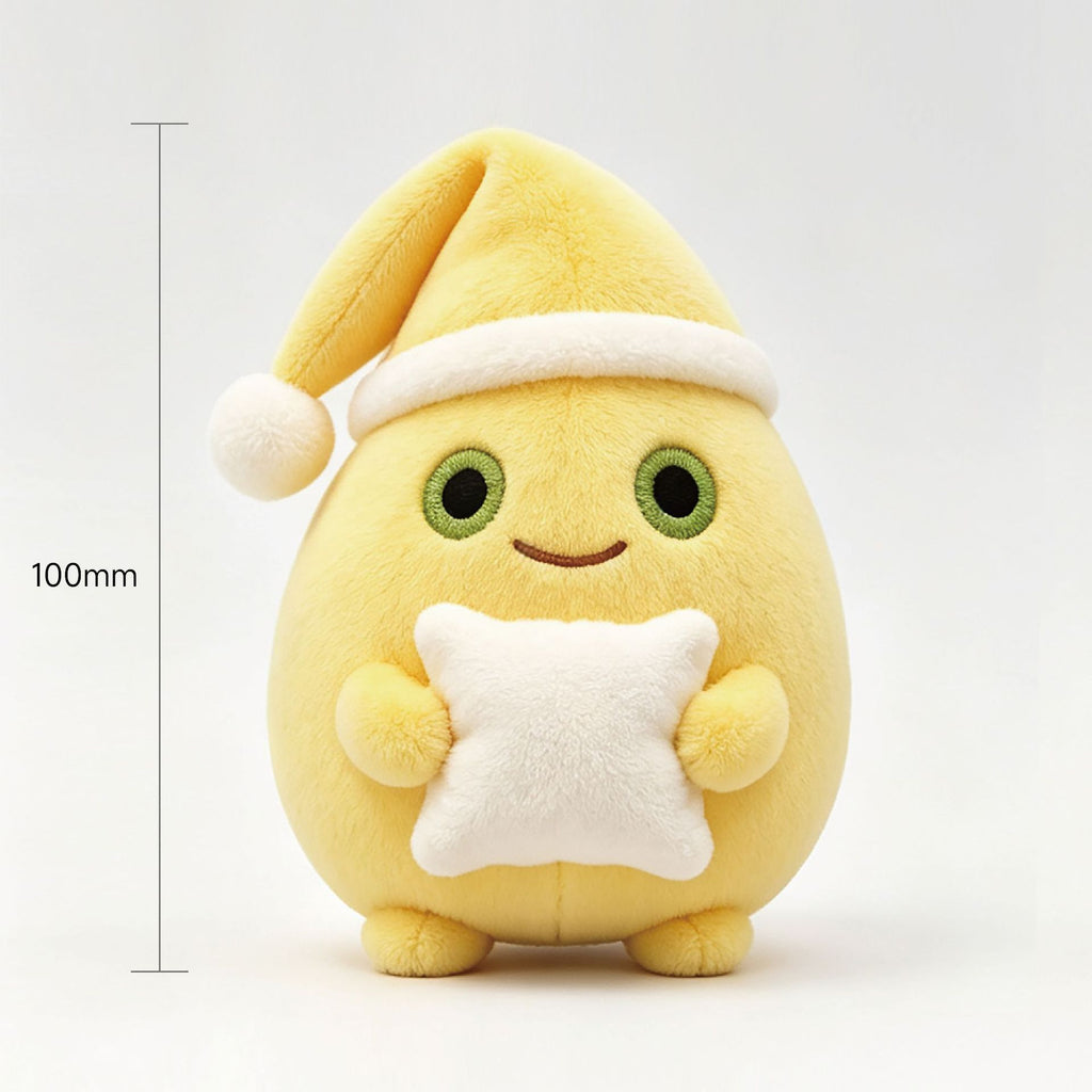10cm Cute Egg Themed Plush Keychain, Soft Crystal Fleece Stuffed Pillow, Healing Cartoon Bag Pendant Gift