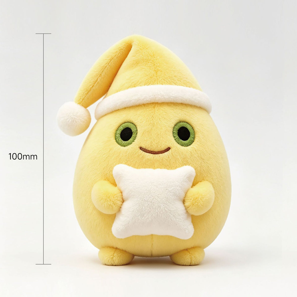 10cm Cute Egg Themed Plush Keychain, Soft Crystal Fleece Stuffed Pillow, Healing Cartoon Bag Pendant Gift