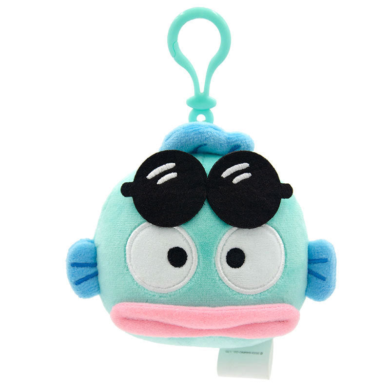 Cool Sunglass Fish Character Head Squishy Keychain, Portable Fidget Pendant, 40g Stress Relief Squeeze Toy