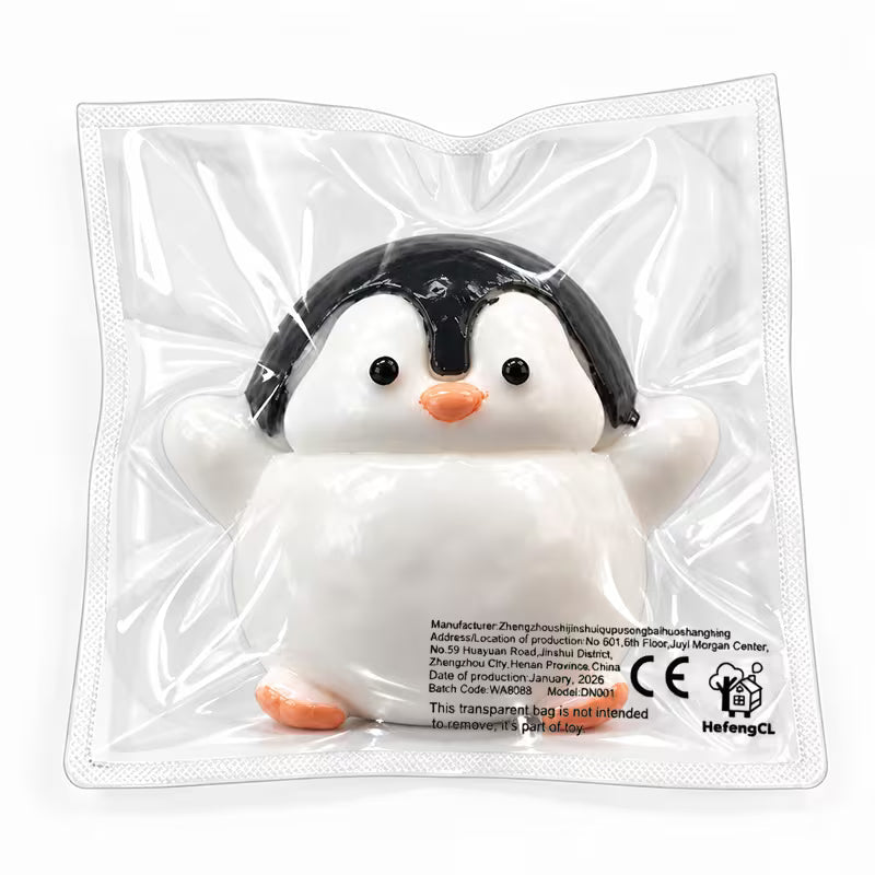 Cute Penguin Squishy Toy, Soft Kawaii Animal Fidget Toy, Stress Relief Squeeze Toy, Mixed Color Novelty Gift for Kids Teens, Christmas Present
