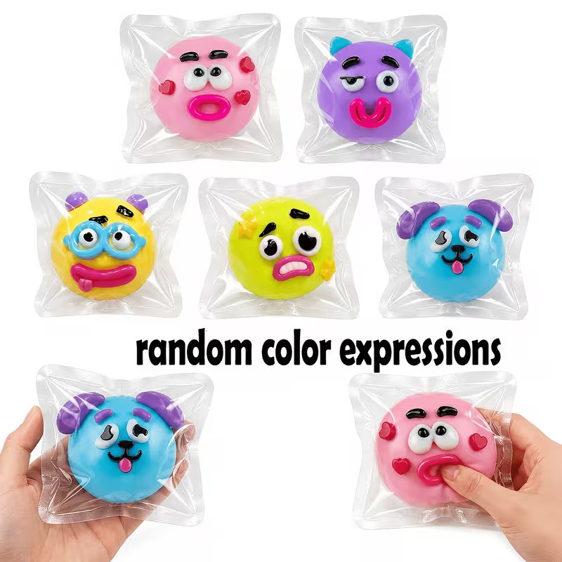 Dog Face Changing Squeeze Toy, Soft TPR Stress Relief Fidget Toy, Cute Novelty Kids Toy, 1PC Random Expression