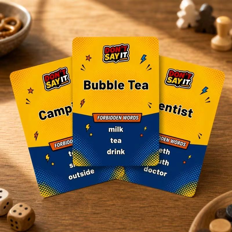 Don't Say It Card Game, Forbidden Word Challenge Party Tabletop Game