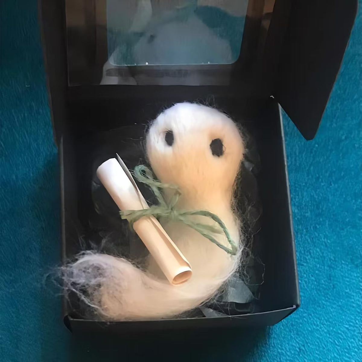 Adopt A Ghost Plush Doll, Handmade Ghost Stuffed Toy In Gift Box, Spooky Cute Plush Gift