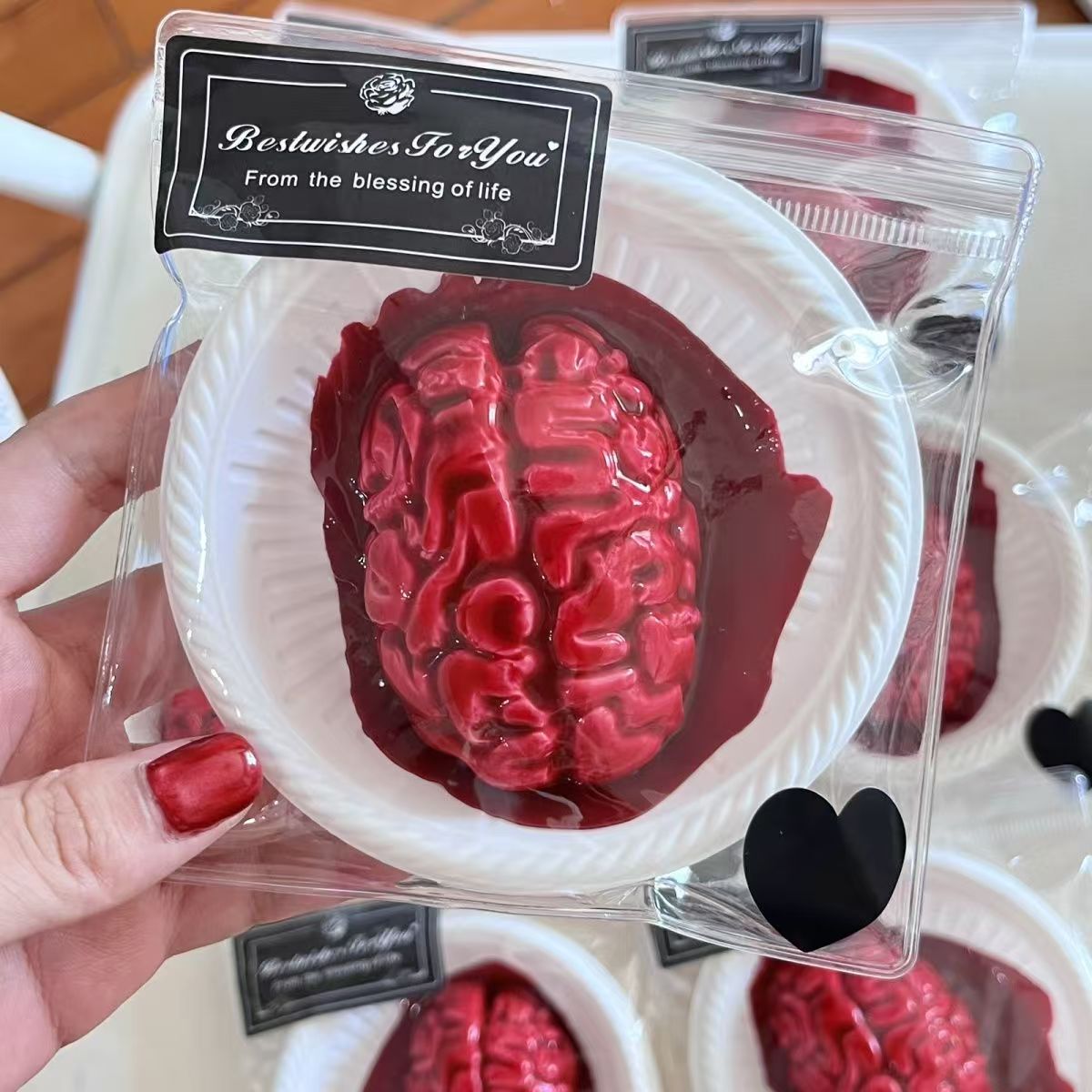 Realistic Brain Silicone Squishy, Hannibal Inspired Halloween Prank Toy