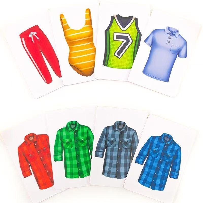 Piles Game, Clothes Stacking Card Game, Kids Family Interactive Parent-child Tabletop Toy
