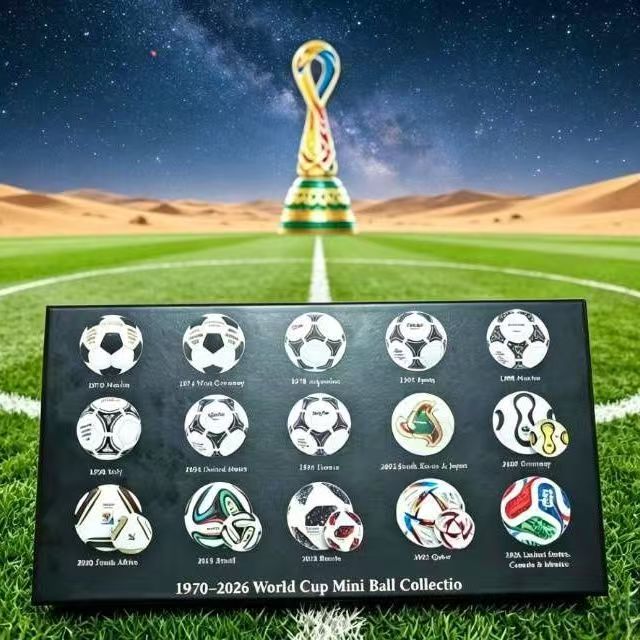 World Cup Themed Mini Soccer Keychain Set, Complete Collectible Souvenir Gift Box