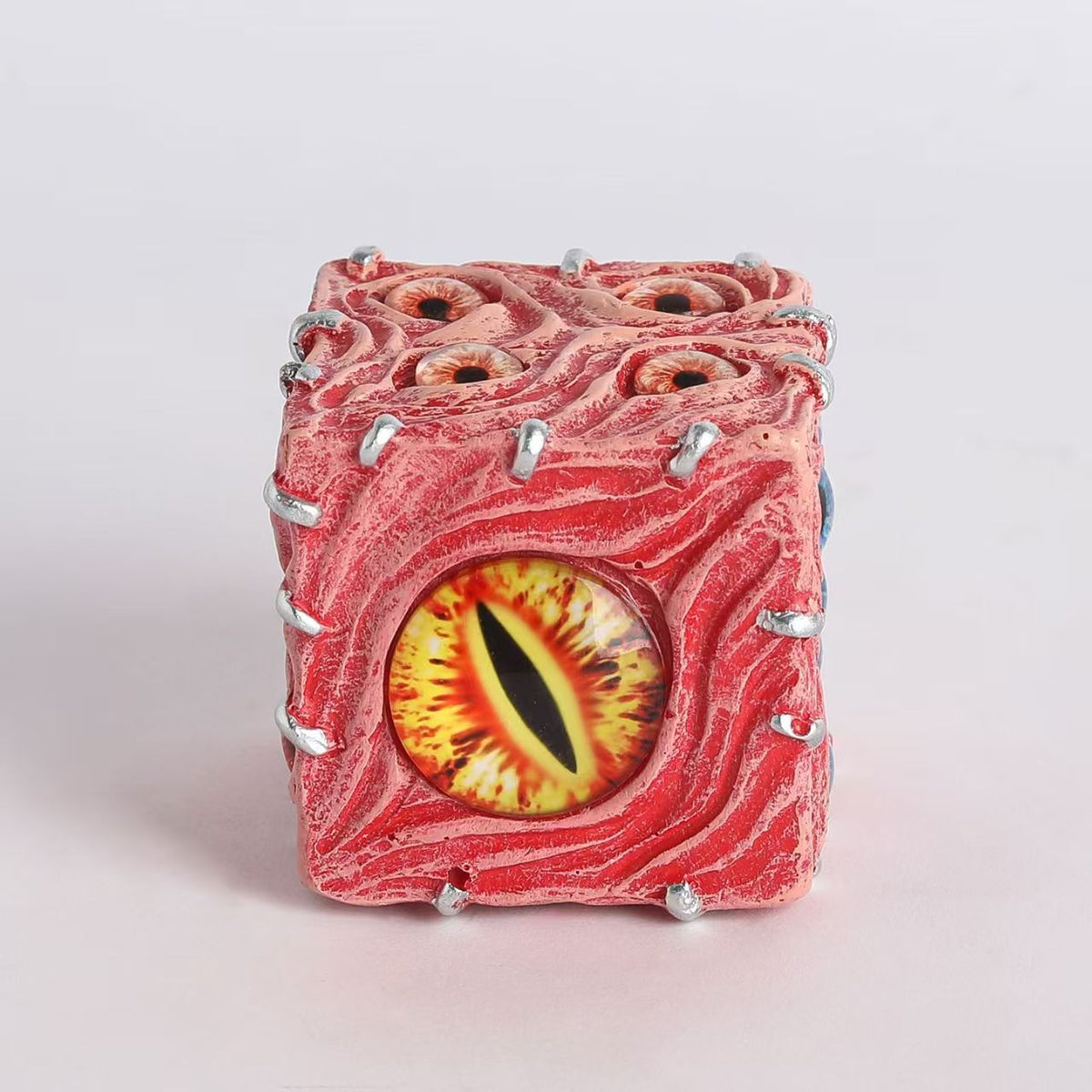 Creepy Eyeball Demon Dice Ornament, Dark Gothic Prank Decor