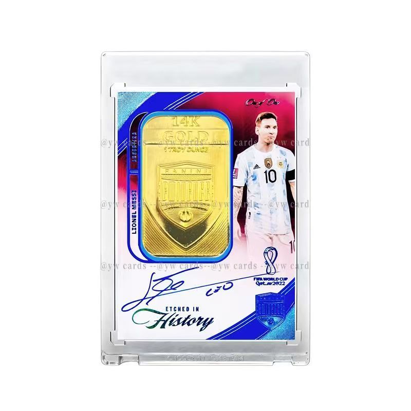Cristiano Ronaldo Siuuu Fan Trading Card, Facsimile Signature Not Panini Card with Card Brick, World Cup Gift