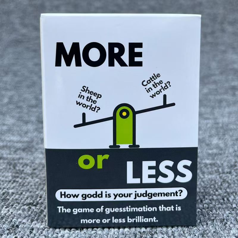More Or Less Guessing Game, Fun Guess Challenge Party Game