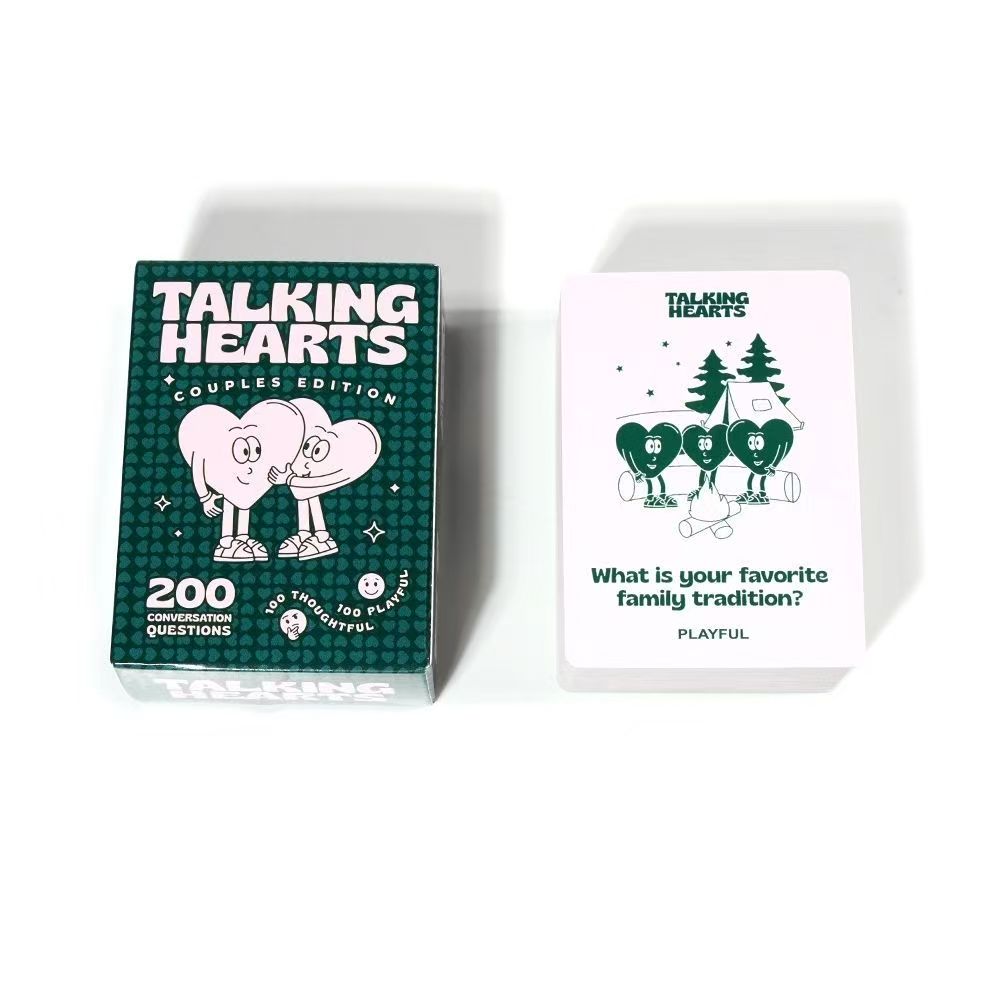 Talking Hearts Conversation Card Game, Couple Dialogue Game, Romantic Relationship Tabletop Cards