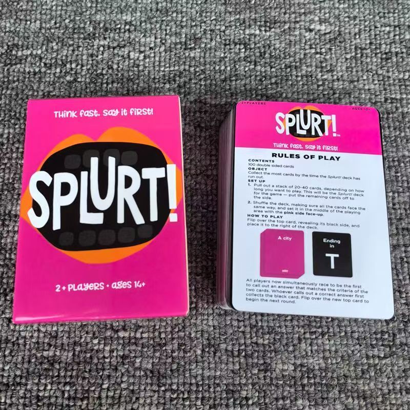 Splurt!Card Game, Fast Naming Strategy Party Tabletop Game