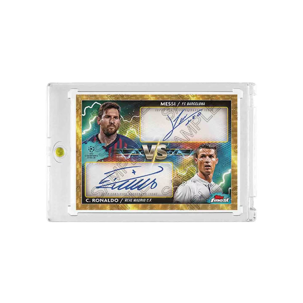 Messi & Ronaldo 24-25 Season Soccer Fan Trading Cards, Barca & Madrid Themed, Refractor Parallel Collectible Cards