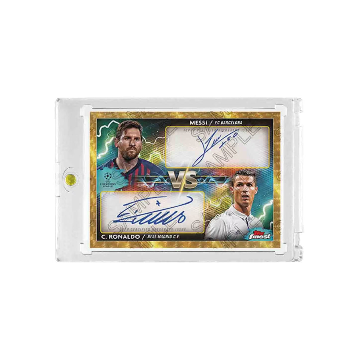 Messi & Ronaldo 24-25 Season Soccer Fan Trading Cards, Barca & Madrid Themed, Refractor Parallel Collectible Cards