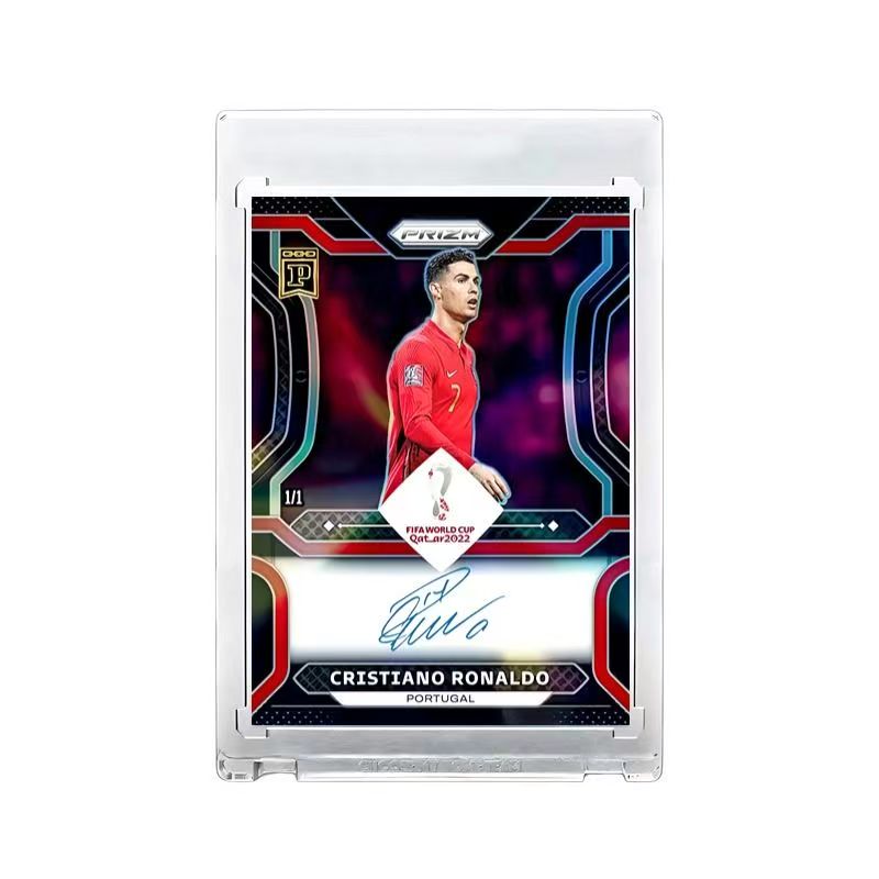 Cristiano Ronaldo Siuuu Fan Trading Card, Facsimile Signature Not Panini Card with Card Brick, World Cup Gift