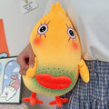 Abstract Yellow Chicken Plush Doll, Weird Funny Meme Styled Toy, Novelty Birthday Gift