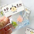 10pcs Creative Simulated Goldfish In Bag Squishy, Water Texture Handmade Silicone Stress Relief Toy