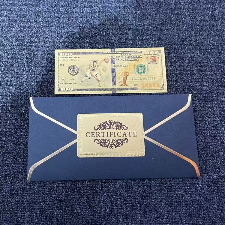 Stephen Curry Themed Fan-Made Banknote Style Commemorative Ticket, Creative Basketball Collectible Souvenir, Gift for Friends