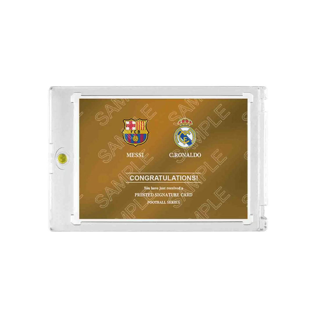 Messi & Ronaldo 24-25 Season Soccer Fan Trading Cards, Barca & Madrid Themed, Refractor Parallel Collectible Cards