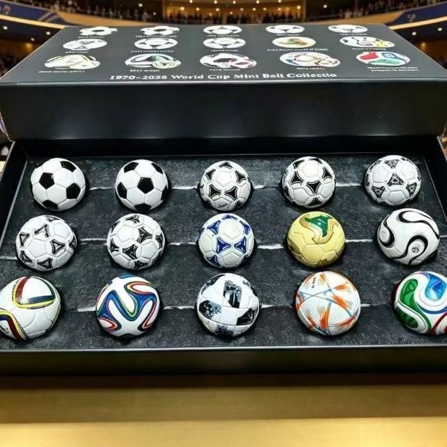 World Cup Themed Mini Soccer Keychain Set, Complete Collectible Souvenir Gift Box