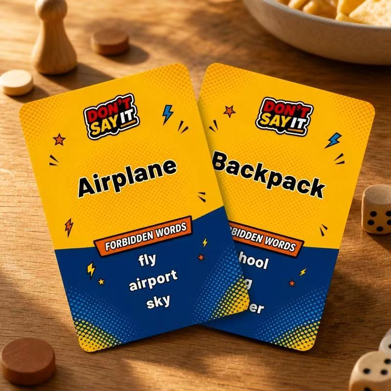 Don't Say It Card Game, Forbidden Word Challenge Party Tabletop Game