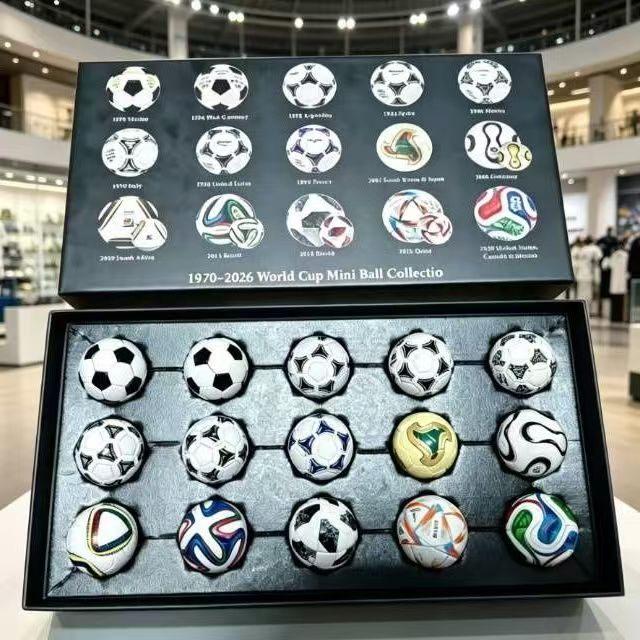 World Cup Themed Mini Soccer Keychain Set, Complete Collectible Souvenir Gift Box