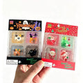 4 Pack Boxed Slow Rising Squishy Toys, Christmas Cartoon Character Stress Relief Fidget Toys for Kids & Adults