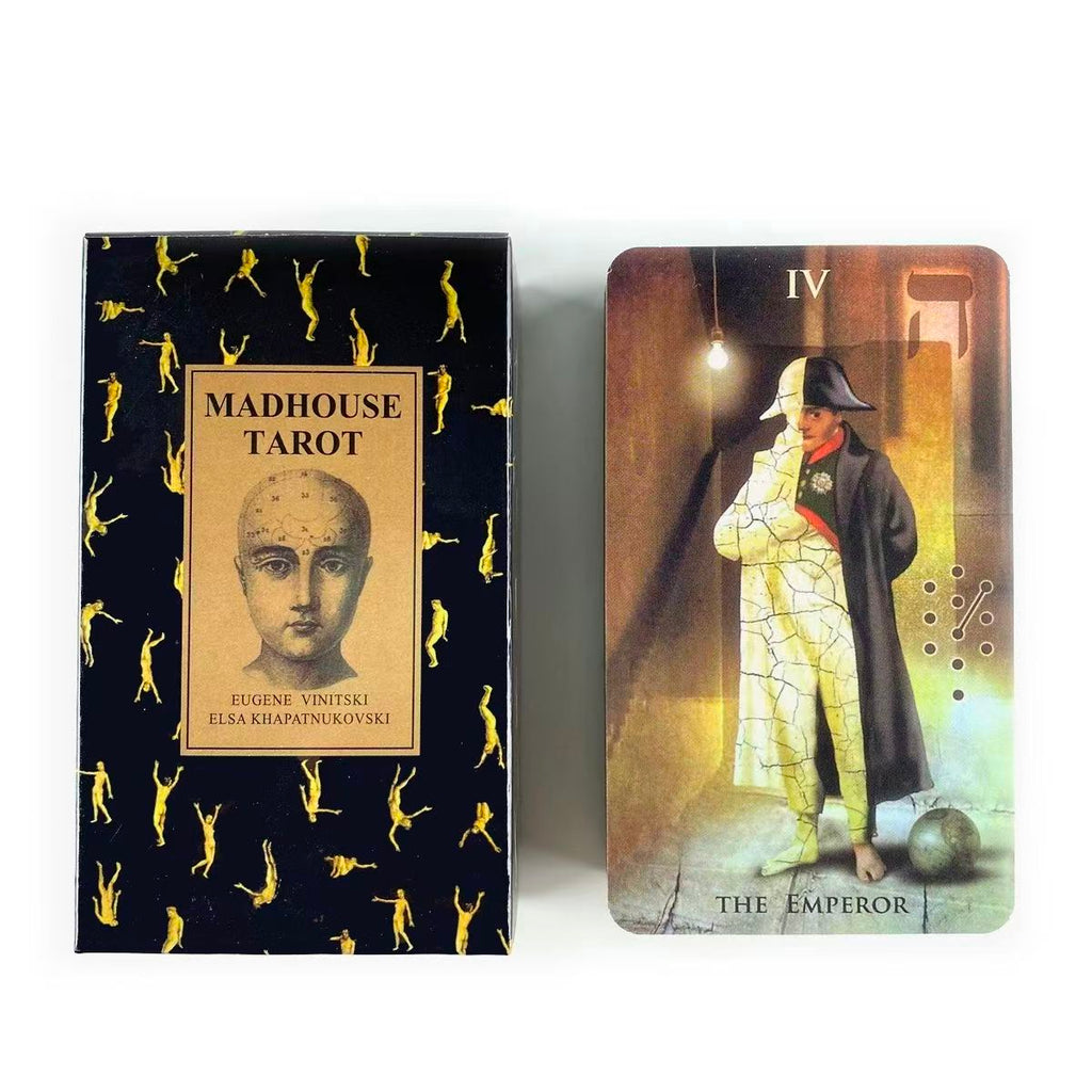 Madhouse Tarot English Card Game, Madhouse Theme Tarot Deck, Fun Tabletop Game for Friends