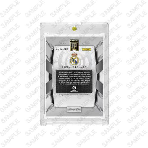 2022 Cristiano Ronaldo PR Style Fan-Made Soccer Trading Card, Facsimile Signature, Limited 1/1 Numbered Refractor Card with Hard Card Brick Protector