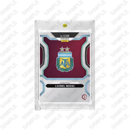 2023 Lionel Messi PR Style Fan-Made Soccer Trading Card, Facsimile Signature, Limited 1/10 Numbered Refractor Card with Hard Card Brick Protector