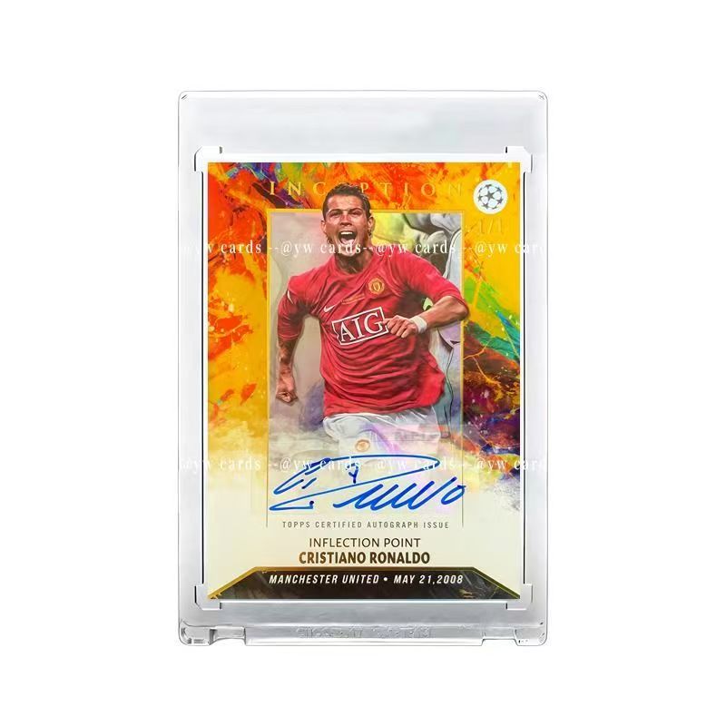 Cristiano Ronaldo Siuuu Fan Trading Card, Facsimile Signature Not Panini Card with Card Brick, World Cup Gift