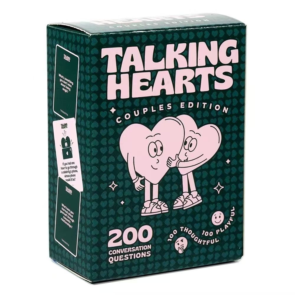 Talking Hearts Conversation Card Game, Couple Dialogue Game, Romantic Relationship Tabletop Cards